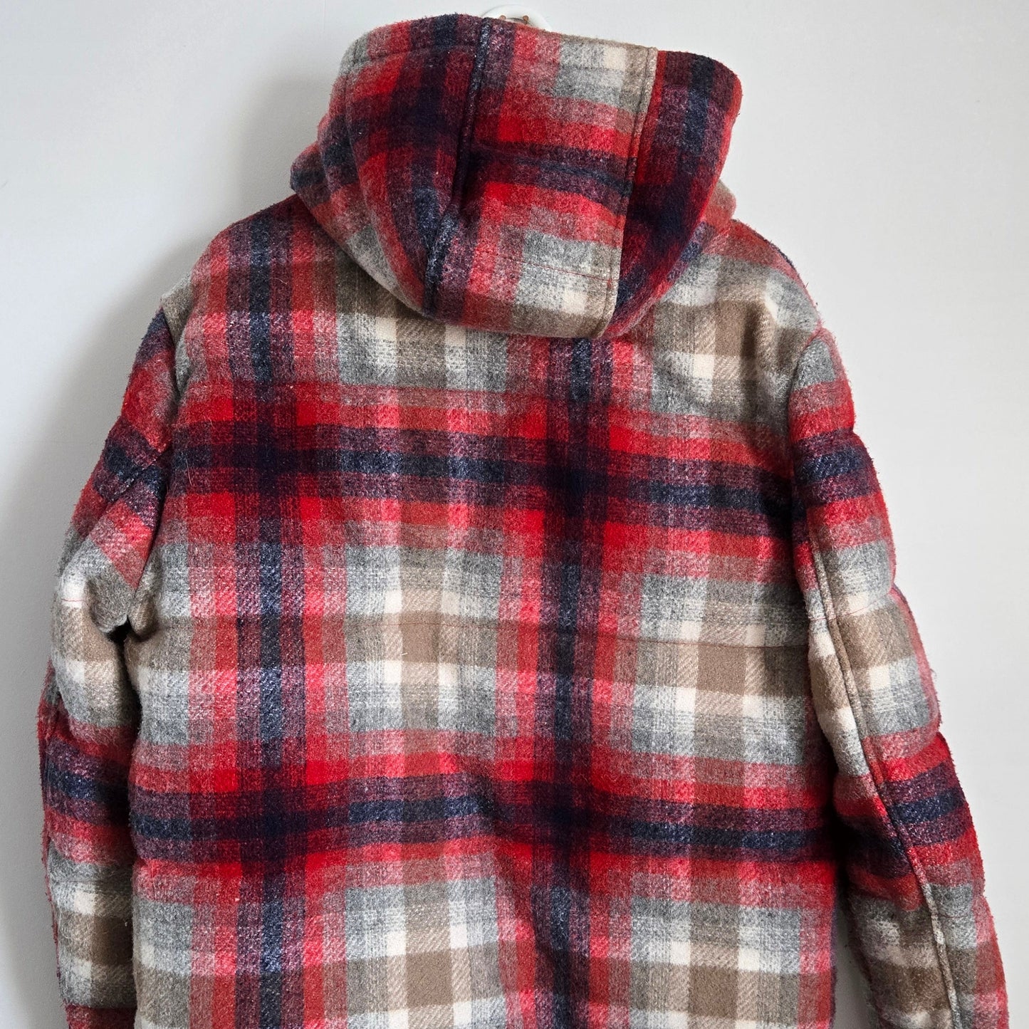 Guess Men’s Plaid Hooded Puffer Jacket